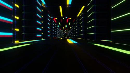 Videohive - Vj Loop Shimmering Neon Highway 02 - 35084358 - 35084358