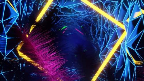 Videohive - Vj Loops Neon Jungle 02 - 35084523 - 35084523