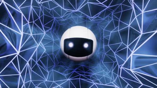 Videohive - Vj Loop Is A Fun Robot Scout In An Ice Tunnel 02 - 35084670 - 35084670