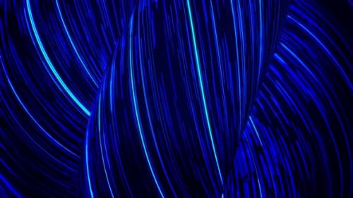 Videohive - Bright blue 3D figures of shining stripes of light - 35095779 - 35095779