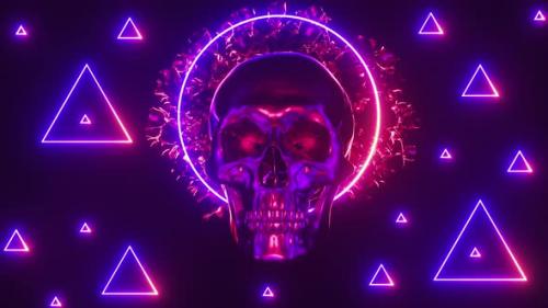 Videohive - Glowing Iron Skull - 35096591 - 35096591