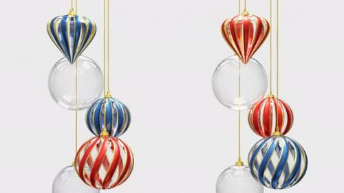 Videohive - 3D Christmas Tree Balls In 4K - 35098296 - 35098296