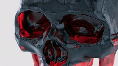 Videohive - 4K Spinning Skull - 35098297 - 35098297