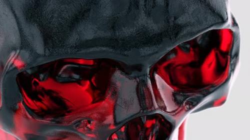 Videohive - 4K Glass Skull - 35098302 - 35098302