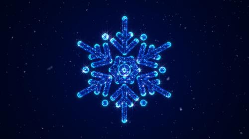 Videohive - Snowflake 3 D Hologram V14 - 35099485 - 35099485