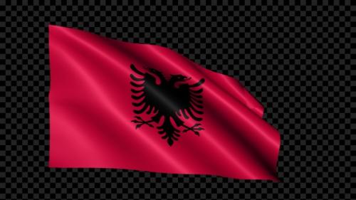 Videohive - Albania Flag Blowing In The Wind - 35099613 - 35099613