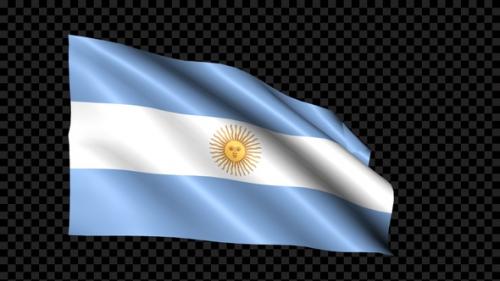 Videohive - Argentina Flag Blowing In The Wind - 35099617 - 35099617