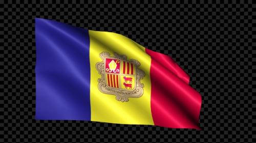 Videohive - Andorra Flag Blowing In The Wind - 35099622 - 35099622