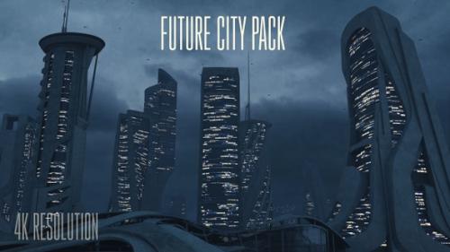 Videohive - FUTURE CITY PACK 4K - 35099736 - 35099736