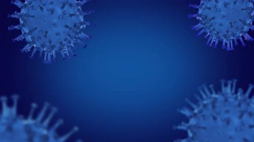 Videohive - Motion corona Virus In blue Background - 35102042 - 35102042