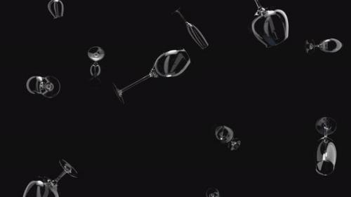 Videohive - 3d animation of falling wineglass on a transparent background. - 35102288 - 35102288