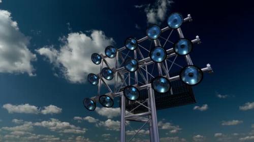 Videohive - Lighting rack with spotlights for football stadiums and other areas. - 35102289 - 35102289