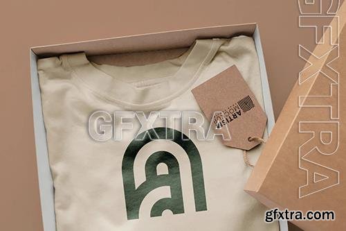 TSHIRT & LABEL LOGO MOCKUP MV47WSN