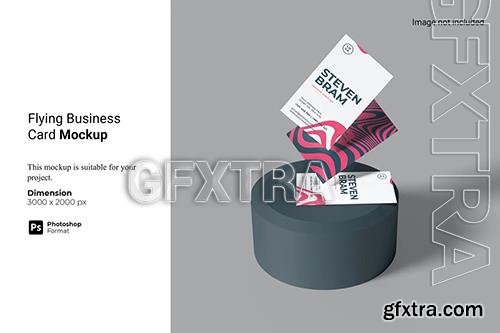 Flying Business Card Mockup 7BZ7FKK