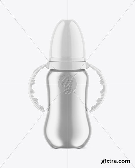 Metallic Baby Bottle Mockup 89236