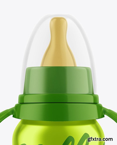 Metallic Baby Bottle Mockup 89236