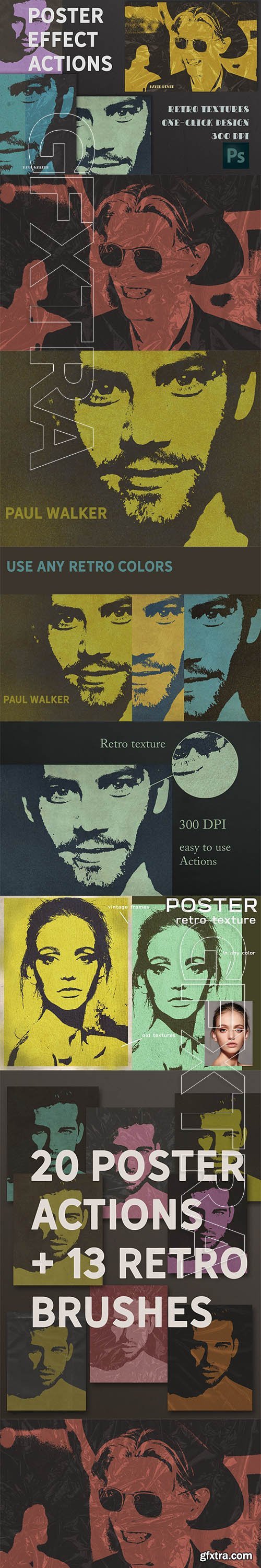 Poster Retro Color Effect Photoshop 4889884 » GFxtra