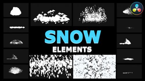 Videohive - Cartoon Snowflakes | DaVinci Resolve - 35089330 - 35089330