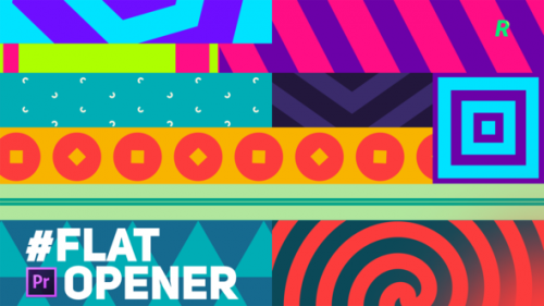 Videohive - Flat Opener for Premiere Pro - 35115170 - 35115170