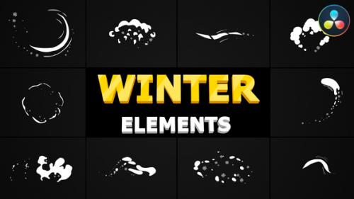 Videohive - Winter Elements | DaVinci Resolve - 35121065 - 35121065