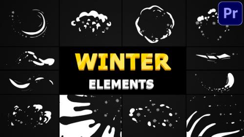 Videohive - Snow Motion Elements | DaVInci Resolve - 35161140 - 35161140