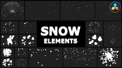 Videohive - Cartoon Snowflakes Pack | DaVinci Resolve - 35162312 - 35162312