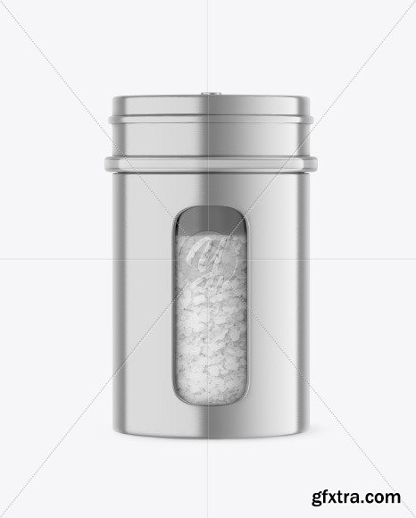 Metallic Spice Jar w/ Salt Mockup 88986