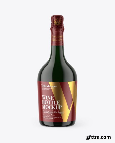 Dark Glass Champaign Bottle Mockup 88980