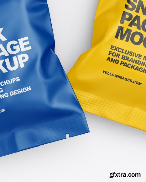 Two Matte Snack Package Mockup 88981