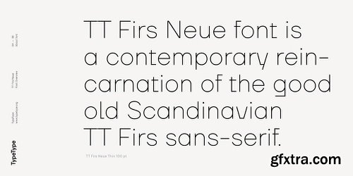 TT Firs Neue Font Family - 18 Fonts