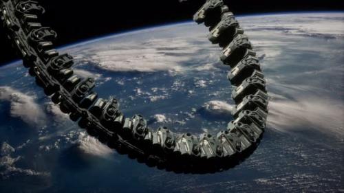 Videohive - Futuristic Space Station on Earth Orbit - 35144207 - 35144207