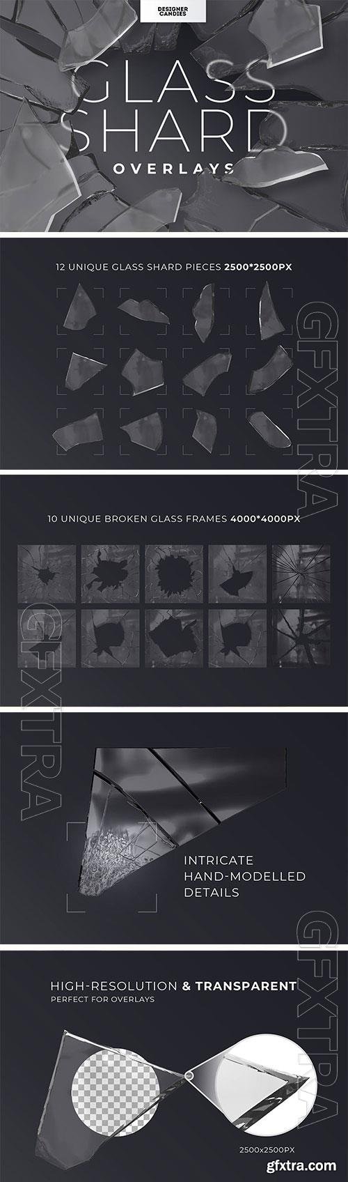 Realistic Glass Shard & Broken Frame Overlays Pack