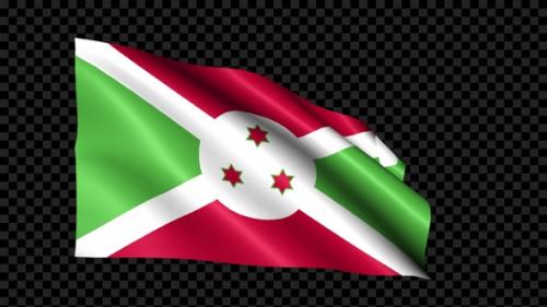 Videohive - Burundi Flag Blowing In The Wind - 35158626 - 35158626