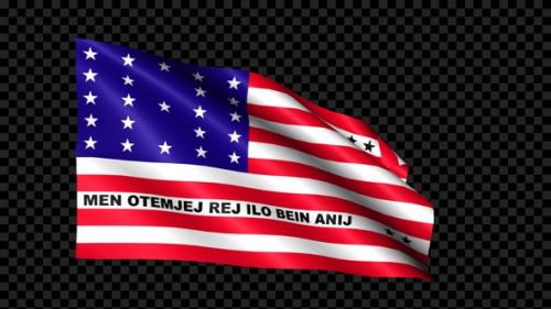 Videohive - Bikini Atoll Flag Blowing In The Wind - 35158632 - 35158632