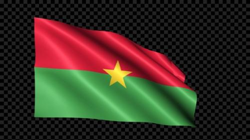 Videohive - Burkina Faso Flag Blowing In The Wind - 35158634 - 35158634