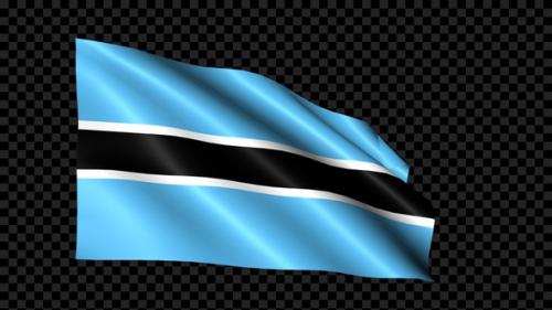 Videohive - Botswana Flag Blowing In The Wind - 35158636 - 35158636