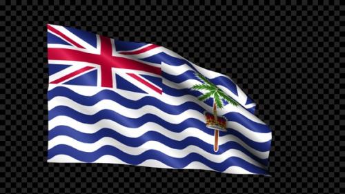 Videohive - British Indian Ocean Territory Flag Blowing In The Wind - 35158642 - 35158642