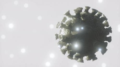 Videohive - Microscopic View of a Infectious Virus SARSCoV2 Virus Cell - 35164632 - 35164632