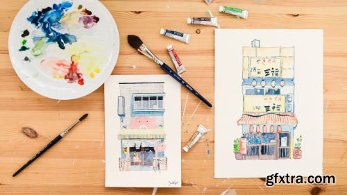 Watercolor Illustration: Designing a Building with Character