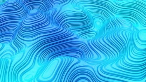 Videohive - Loop Vj Background Animation Of Blue Abstract Waves 4 K H.264 H.264 - 35115633 - 35115633