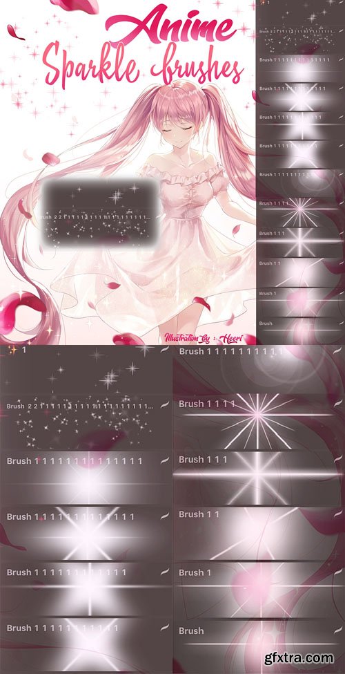 Anime Sparkle Brushes Pack for Procreate