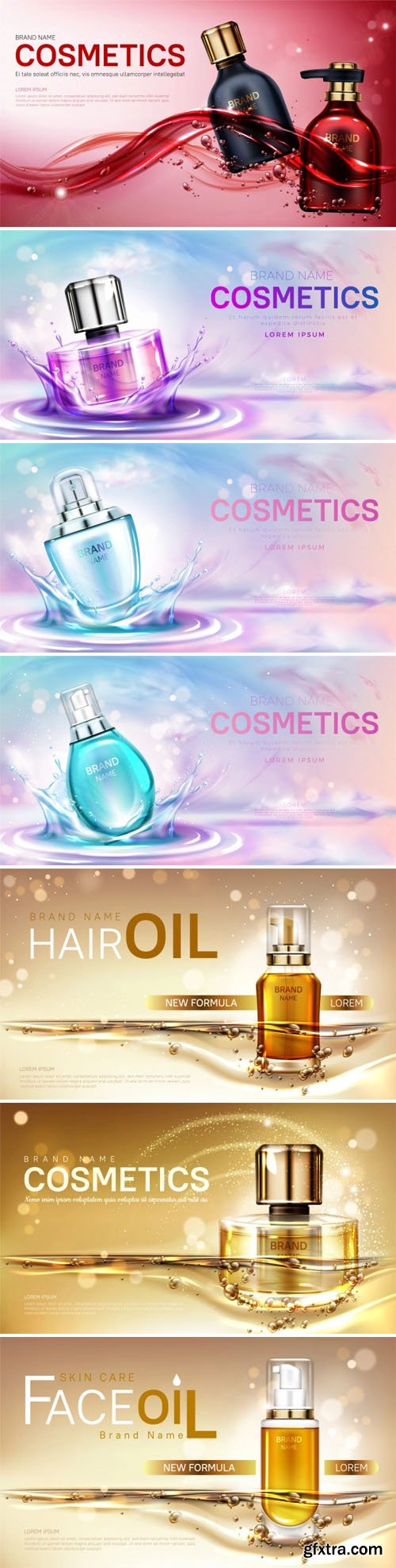 10+ Cosmetic Product Banners Vector Templates Collection