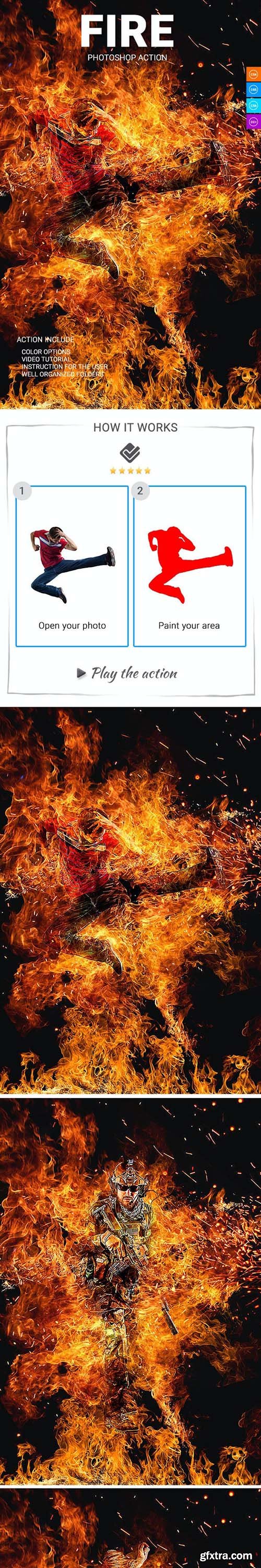 Fire Photoshop Action