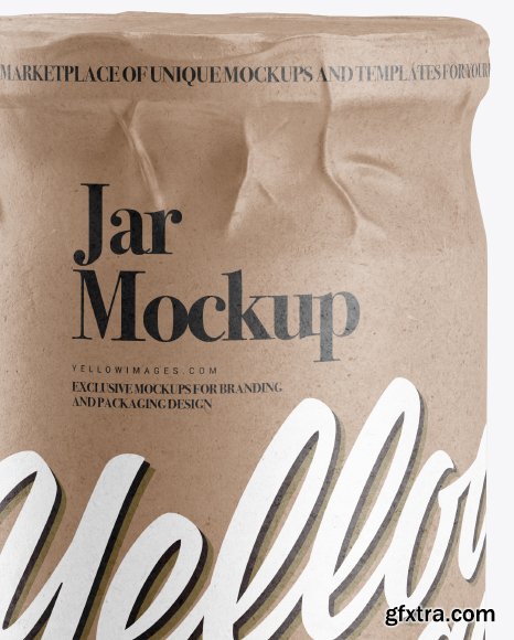 Jar in Kraft Paper Wrap Mockup 30723