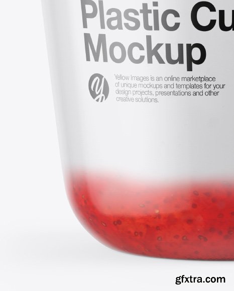 Cup with Strawberry Yogurt and Muesli Mockup 31205