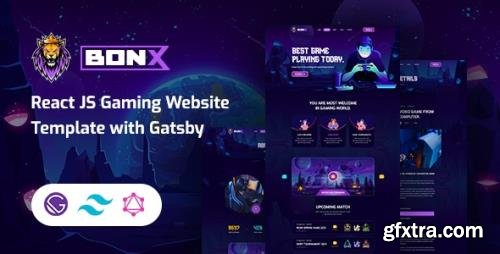 ThemeForest - Bonx v1.0.1 - React JS Gaming Website Template with Gatsby - 35060497