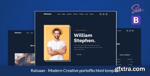 ThemeForest - Ratsaan v1.0 - Creative portfolio template (Update: 10 July 19) - 23659263