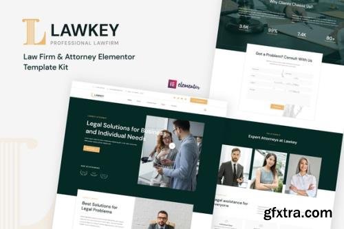 ThemeForest - Lawkey v1.0.0 - Law Firm & Attorney Elementor Template Kit - 35050303