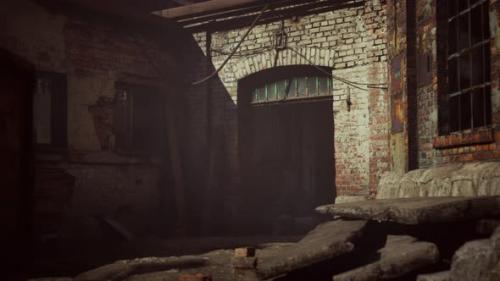 Videohive - Abandoned Industrial Factory Buildings at Sunset - 35167349 - 35167349