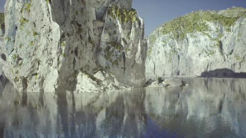 Videohive - Panoramic View of Nice Colorful Huge Cliff and Sea - 35167379 - 35167379